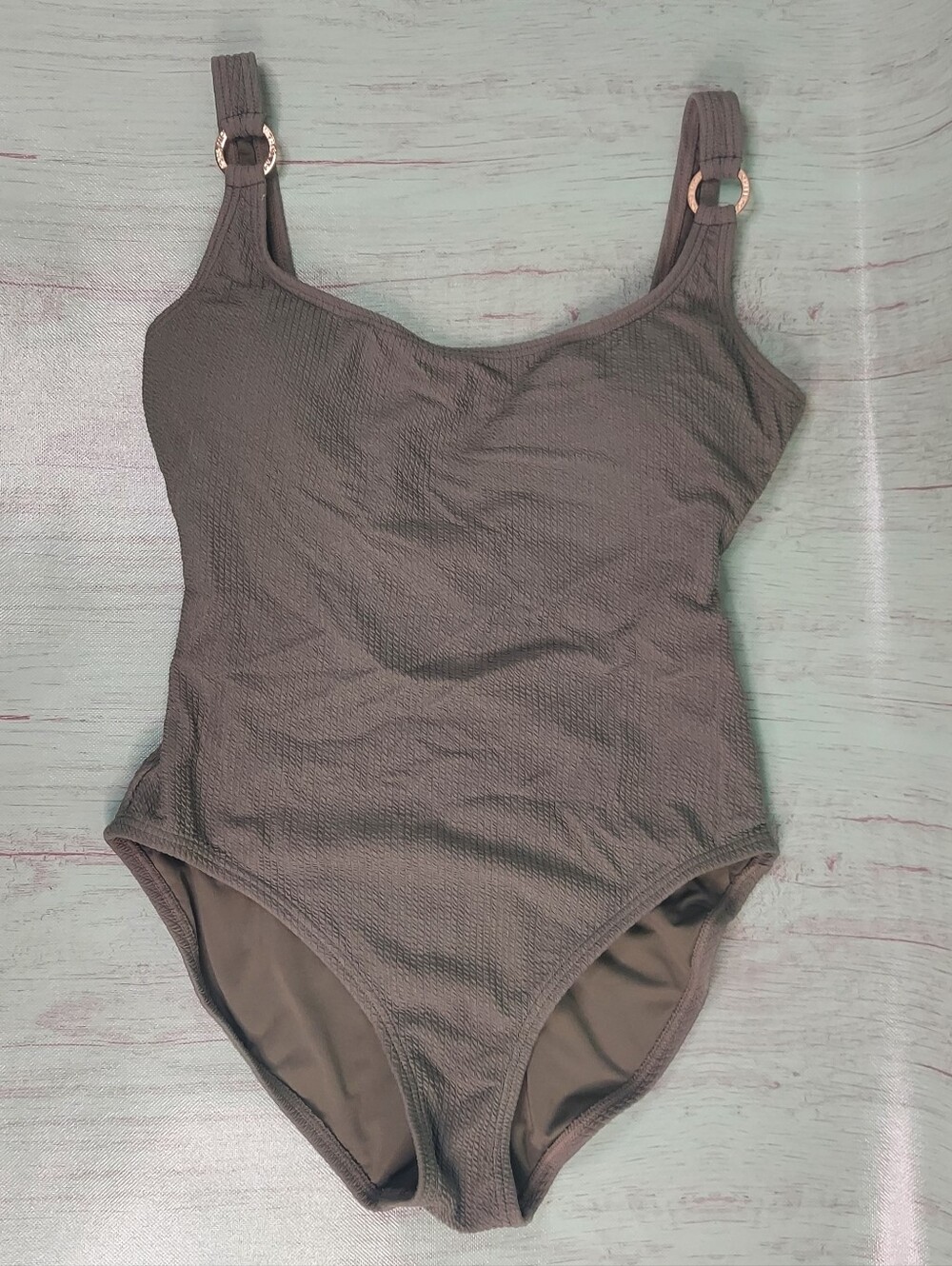 Michael Kors women's army green one piece bathing suit